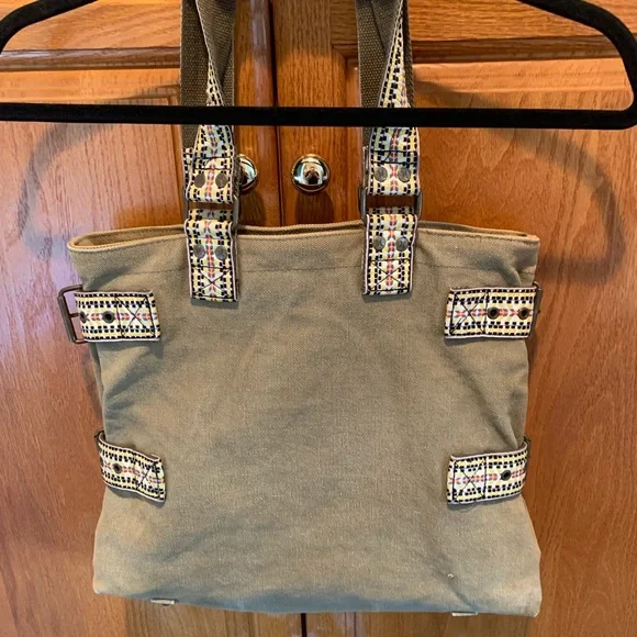 Hurley medium canvas tote with embroidered handles - Picture 3 of 14